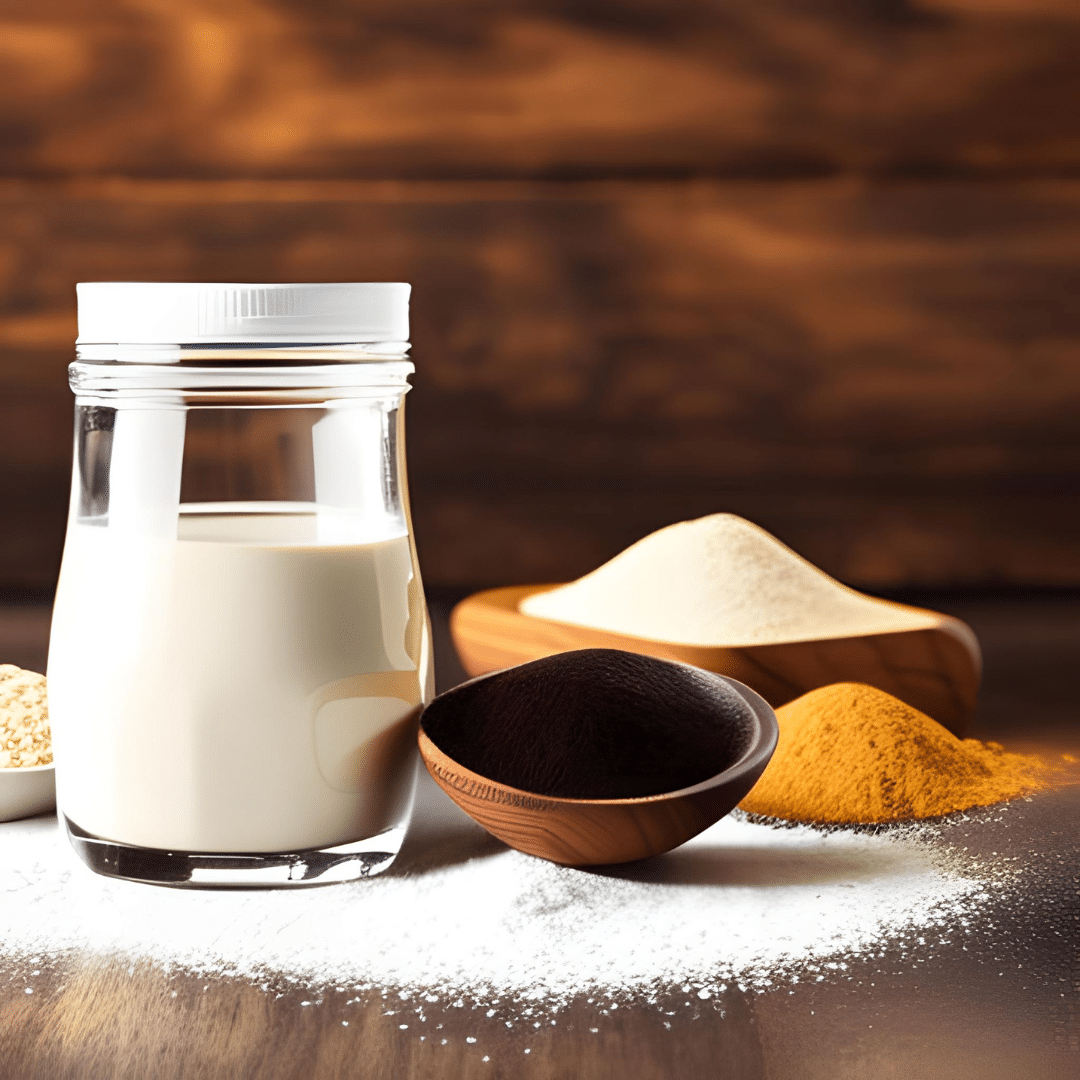 Is whey protein plant-based? Whey protein powders and a glass of milk.
